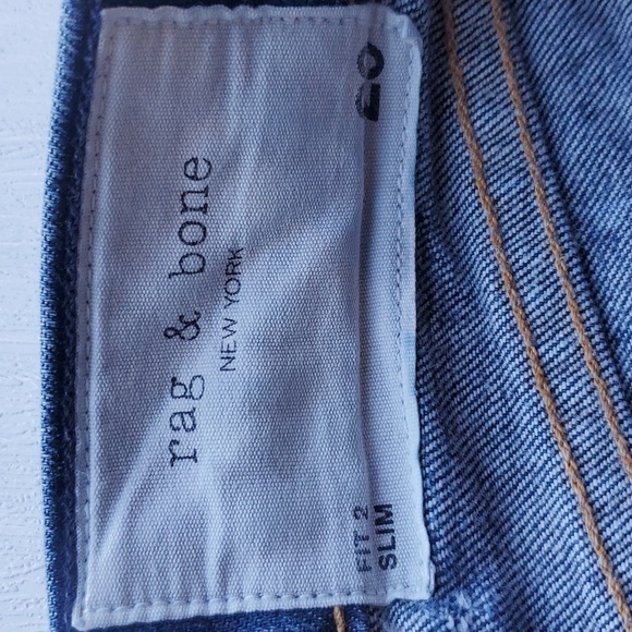 Rag & Bone Medium Blue Denim Fit 2 Slim Jeans 29 - Picture 4 of 10